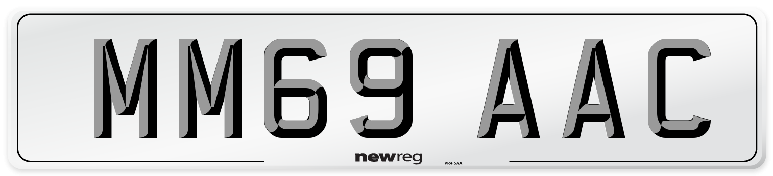 MM69 AAC Number Plate from New Reg